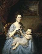 Charles Willson Peale Mrs. David Forman and Child china oil painting artist